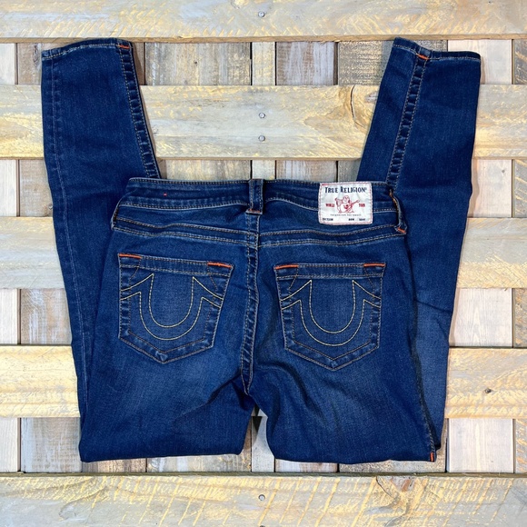 Like New! [True Religion] Jennie Curvy Mid Rise Dark Skinny Jeans | 27 Small 4 - Picture 9 of 16